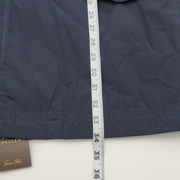 NWT Tasso Elba Raincoat Navy Blue Midlength Versatile All Seasons XL - Picture 12 of 13